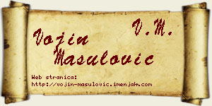 Vojin Mašulović vizit kartica